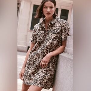 LOFT Animal Print Mini Dress